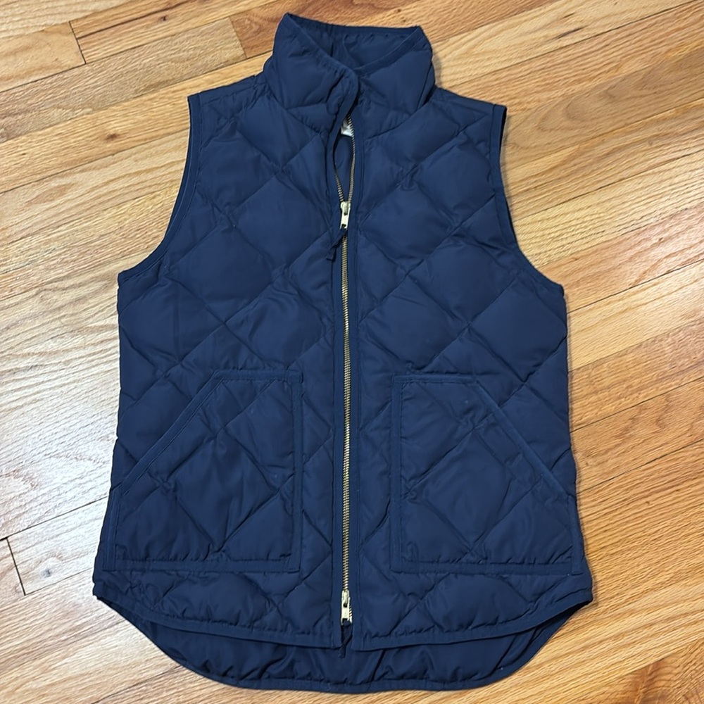 Jcrew XS Quilted Navy Vest
